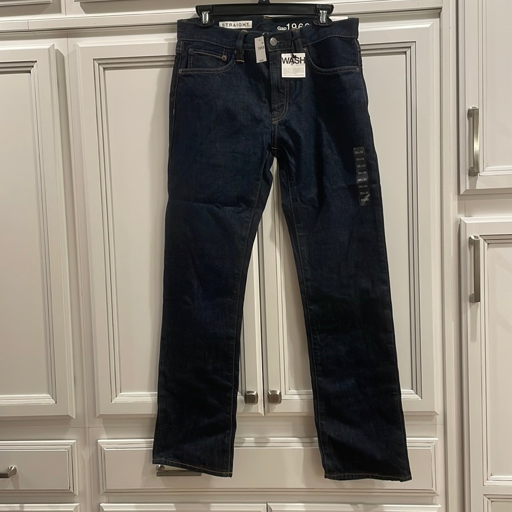 Mens Gap Straight Leg Jeans Dark Wash